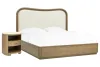 Pulaski Furniture BP432-170QN-KIT6 Pulaski Furniture BP432-170QN-KIT6 Leeza - Queen Upholstered Panel Bed With Accent Nightstand - Brown
