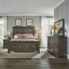 Liberty Furniture 361-BR-KPBDMN Liberty Furniture 361-BR-KPBDMN Big Valley - 4 Piece Bedroom Set (King Panel Bed, Dresser & Mirror, Nightstand) - Brownstone