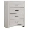 CoasterEveryday 207055 Brantford - 4-Drawer Bedroom Chest - Coastal White