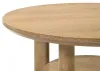 Coaster Fine Furniture 706297 Ottowa - Round Wood Side End Table With Shelf - Washed Oak