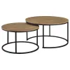 Coaster Fine Furniture 736030 Lainey - 2 Piece Round Nesting Coffee Table - Mango