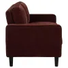 Coaster Fine Furniture 511212 Ruth - Fabric Upholstered Track Arm Loveseat - Rust Red
