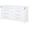 Coaster Fine Furniture 225073 Gracemont - 8-Drawer Bedroom Dresser Cabinet - White