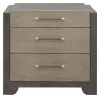 Pulaski Furniture P402-BR-K1-KIT2 Pulaski Furniture P402-BR-K1-KIT2 Anderson Park - Queen Upholstered Panel Bed With 2 Nightstands - Moose Trail / Frontier Brown
