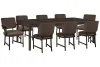 Pulaski Furniture P419240-KIT25 Pulaski Furniture P419240-KIT25 Modern Mosaic - Leg Dining Table With 6 Side Chairs And 2 Arm Chairs - Brown