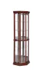 CoasterEssence 3393 Appledale - 6-Shelf Corner Curio Display Cabinet - Medium Brown