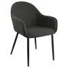 Coaster Fine Furniture 115593 Emma - Fabric Upholstered Dining Arm Chair (Set of 2) - Charcoal