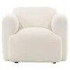 Coaster Fine Furniture 509813 Dorset - Fabric Upholstered Round Track Arm Accent Chair - White