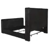 Coaster Fine Furniture 315945KE Centergrove - Upholstered Eastern King Wingback TV Bed - Black