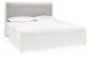 Ashley Furniture PCB1119B4 Maeling - King Upholstered Panel Bed - White