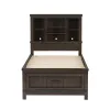 Liberty Furniture 759-YBR-TBBDM Liberty Furniture 759-YBR-TBBDM Thornwood Hills - 3 Piece Bedroom Set (Twin Bookcase Bed, Dresser & Mirror) - Rock Beaten Brown