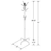 CoasterEveryday 2019 Collier - 12 Hook Freestanding Coat Rack Hat Hanger - Black