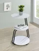 Coaster Fine Furniture 930071 Hilly - 3-Tier Round Accent Side Table - White And Black