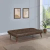 Coaster Fine Furniture 360237 Jenson - Upholstered Tufted Convertible Sofa Bed - Dark Coffee