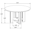 Coaster Fine Furniture 193660 Ottowa - Round Wood Dining Table With Shelf - Brown