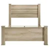 Coaster Fine Furniture 225101KE Oakglen - Eastern King Panel Bed - Weathered Oak