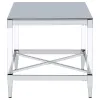 Coaster Fine Furniture 709728-S2 Lindley - 2 Piece Square Coffee And End Table Set - Chrome