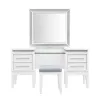 Liberty Furniture 781-BR-VN Reflections - 3 Piece Vanity Set - Pearl White & Rhinestone