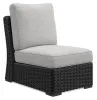 Ashley Furniture P792P6 Ashley Furniture P792P6 Beachcroft - 5-Piece Outdoor Sectional - Black / Light Gray