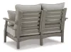Ashley Furniture P802/835/820/701 Visola - 4 Pc. - Outdoor Loveseat, 2 Lounge Chairs And Coffee Table - Gray