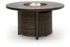 Ashley Furniture PCP760-776 Monterey Point - Round Fire Pit Table - Dark Brown