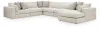 Ashley Furniture PC66004S15 Ashbourne Estate - 6-Piece Sectional With RAF Corner Chaise - Snowstone