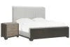 Pulaski Furniture P402-BR-K3-KIT1 Pulaski Furniture P402-BR-K3-KIT1 Anderson Park - King Upholstered Panel Bed With Nightstand - Moose Trail / Frontier Brown