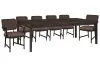 Pulaski Furniture P419240-KIT22 Pulaski Furniture P419240-KIT22 Modern Mosaic - Leg Dining Table With 4 Side Chairs And 2 Arm Chairs - Brown