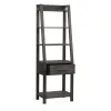 Liberty Furniture 406-HO201 Modern Farmhouse - Leaning Bookcase - Dusty Charcoal