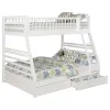 CoasterEssence 460180 Ashton - 2-Drawer Wood Twin Over Full Bunk Bed - White