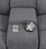 CoasterEssence 609542P Bahrain - Upholstered Power Loveseat - Charcoal