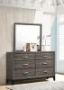 CoasterEveryday 212423M Watson - 6-Drawer Dresser With Mirror - Gray Oak