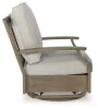 Ashley Furniture P701-821 Rainier Ranch - Swivel Glider Chair With Cushion - Brown / Beige