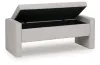 Ashley Furniture A3000744 Akselman - Storage Bench - Gray