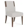Riverside Furniture 43458 Delia - Upholstered Side Chair (Set of 2) - Nouveau Walnut / Beige