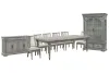 Pulaski Furniture P091240-KIT7 Pulaski Furniture P091240-KIT7 Madison Ridge - Extendable Leg Dining Table With 6 Side Chairs, Server And China - Bluff Gray