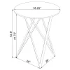 CoasterEveryday 183526 Bexter - Round Faux Marble Bistro Bar Table - Chrome