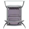 CoasterEssence 100135 Dallas - 2-Shelf Curved Freestanding Home Bar Cabinet - Silver