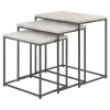 CoasterElevations 936016 Medora - 3 Piece Marble Top Nesting Table Set - White