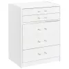Coaster Fine Furniture 930208 Danbury - 3-Drawer Makeup Vanity & Stool Set - White High Gloss