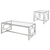 Coaster Fine Furniture 703738-S2 Merced - 2 Piece Rectangular Coffee And End Table Set - Nickel