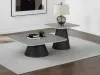 Coaster Fine Furniture 703500 Eason - 2 Piece Cocktail Coffee Table Set - Concrete And Black