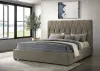 Coaster Fine Furniture 315975KE Delsea - Upholstered Eastern King Platform Bed - Light Brown