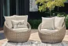 Ashley Furniture P505-821 Danson - Swivel Lounge w/Cushion (Set of 2) - Beige