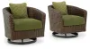 Ashley Furniture P572/835/821(2)/814/701/706 Horizon Hall - 6 Pc. - Lounge Set With Loveseat - Brown / Green