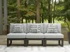 Ashley Furniture P490P6 Beachloft - 3-Piece Outdoor Sectional - Black / Gray