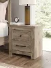 Ashley Furniture PCB2260-92 Rusticott - Two Drawer Night Stand - Brown
