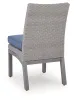 Ashley Furniture PCP418-601 Half Moon Beach - Side Chair With Cushion (Set of 2) - Blue / Gray