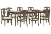 Pulaski Furniture P412240-KIT19 Pulaski Furniture P412240-KIT19 Saddle Creek - Extendable Leg Dining Table With 8 Wood Back Arm Chairs - Timber Brown