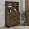 CoasterEveryday 182082 Mendoza - 2 Door Home Bar Cabinet Wine Storage - Rustic Oak
